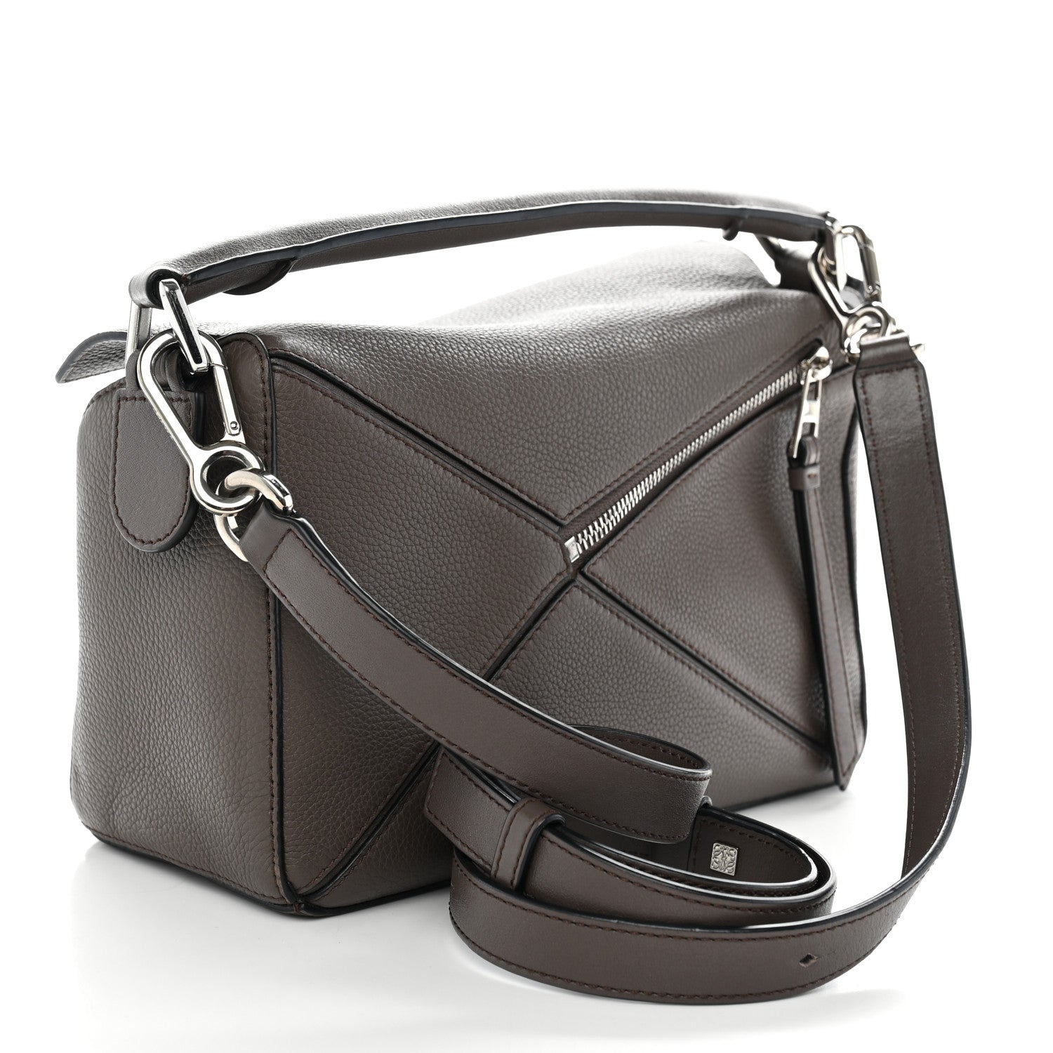 Loewe Calfskin Small Puzzle Bag Dark Taupe 3 of 9