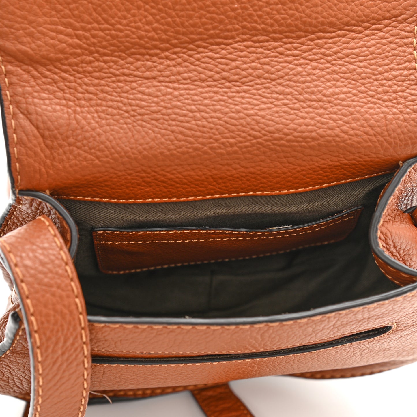 Calfskin Mini Marcie Round Crossbody Bag Tan