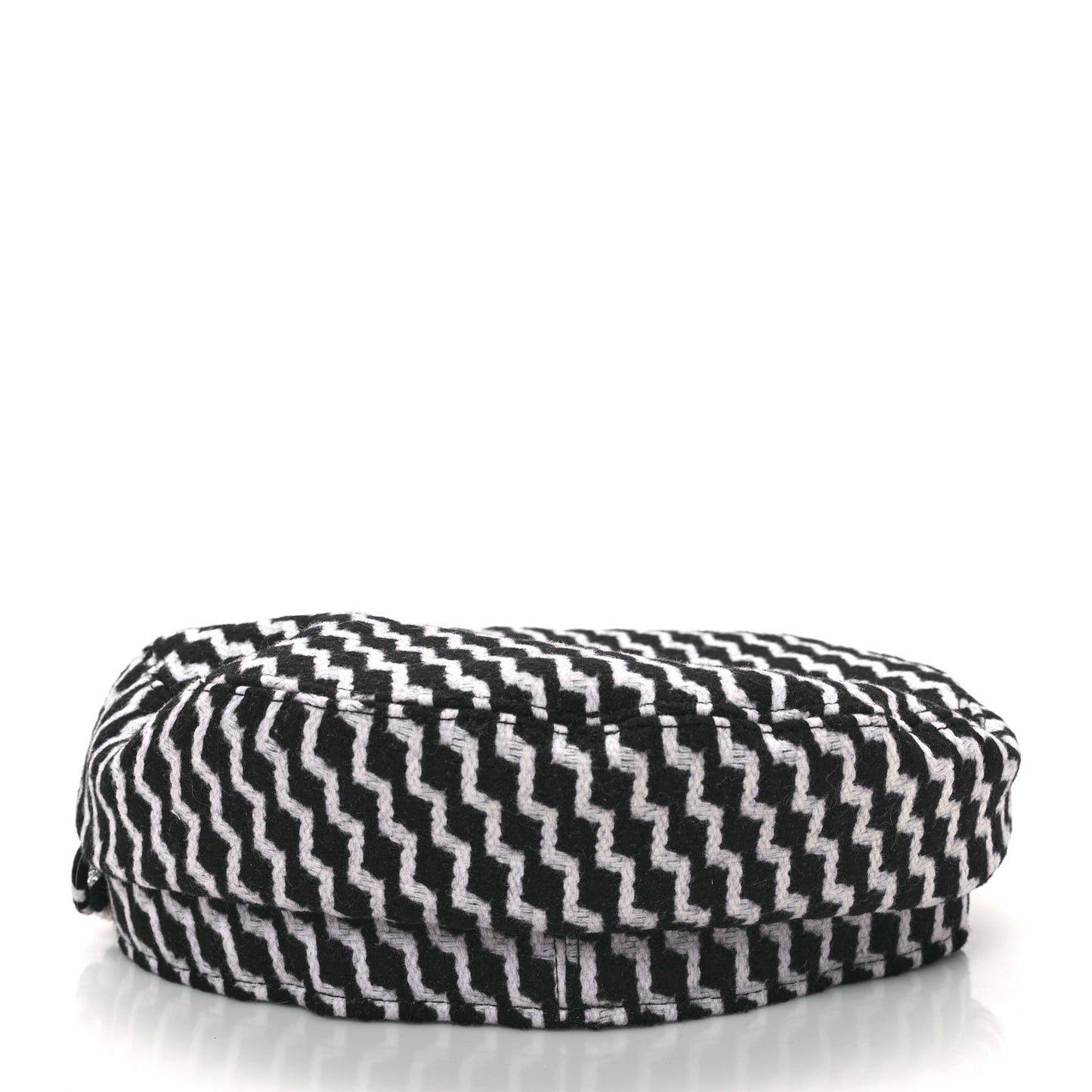 Wool PVC Paris Hamburg Sailor Cap Hat M Black White