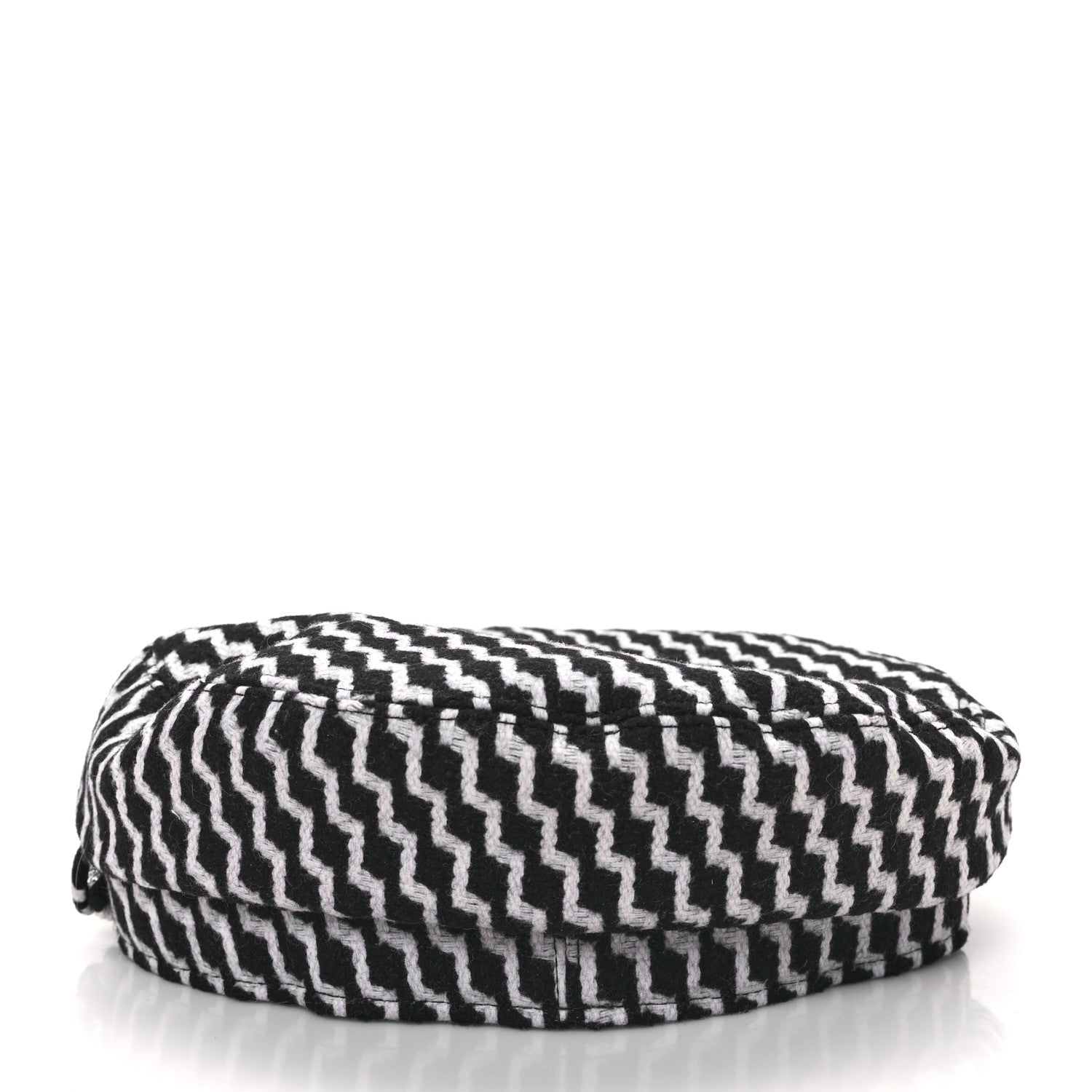 Chanel Wool PVC Paris Hamburg Sailor Cap Hat M Black White 4 of 8