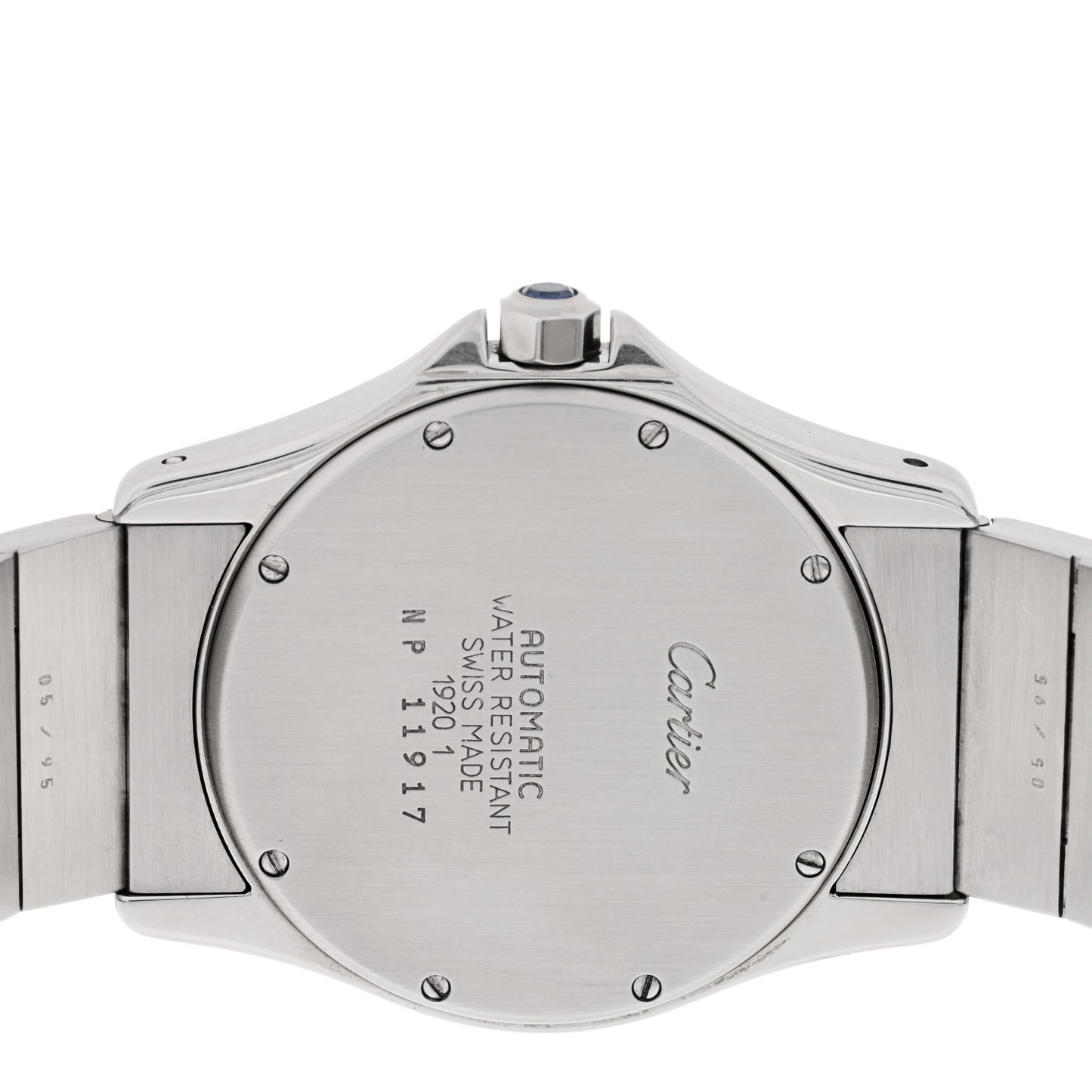 Stainless Steel 33mm Santos Ronde Automatic Watch