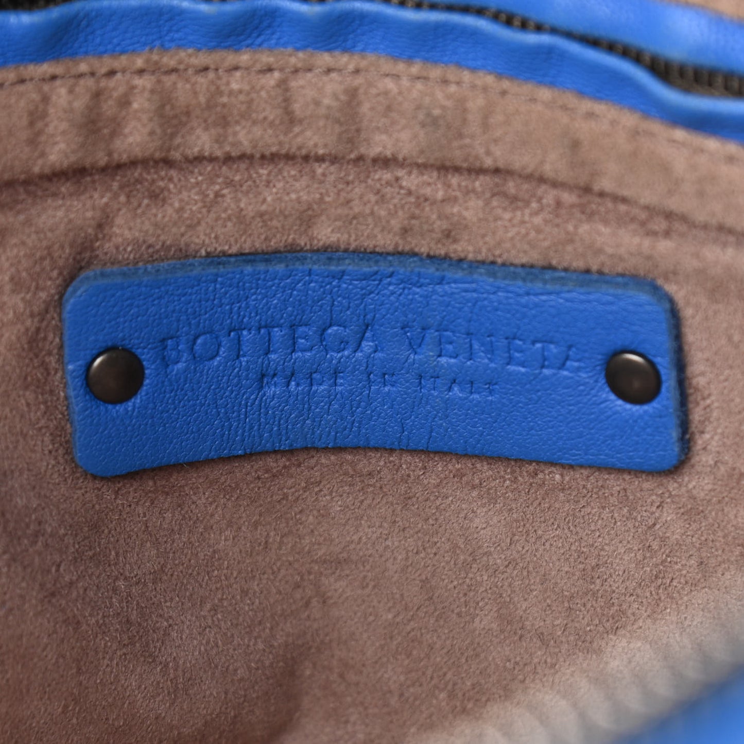 Nappa Intrecciato Nodini Crossbody Messenger Blue