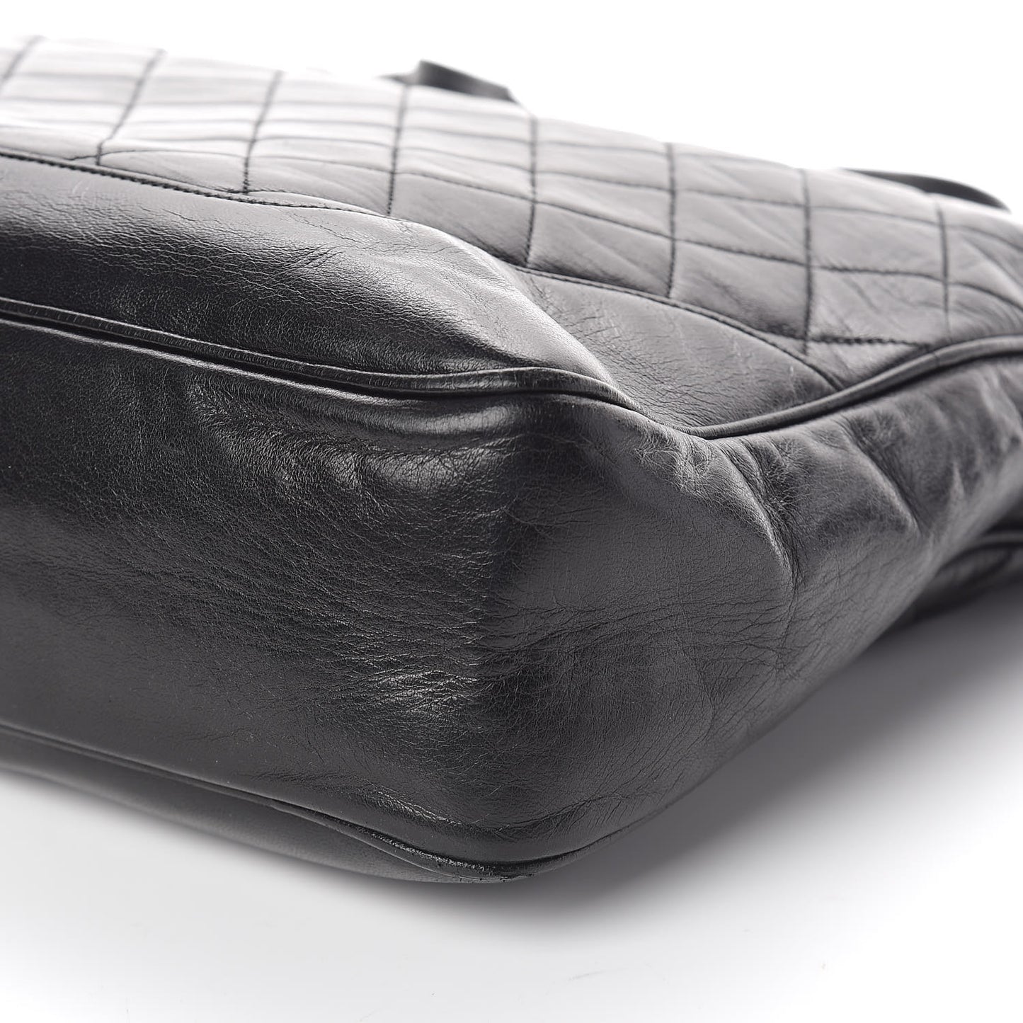 Lambskin Quilted Hobo Black