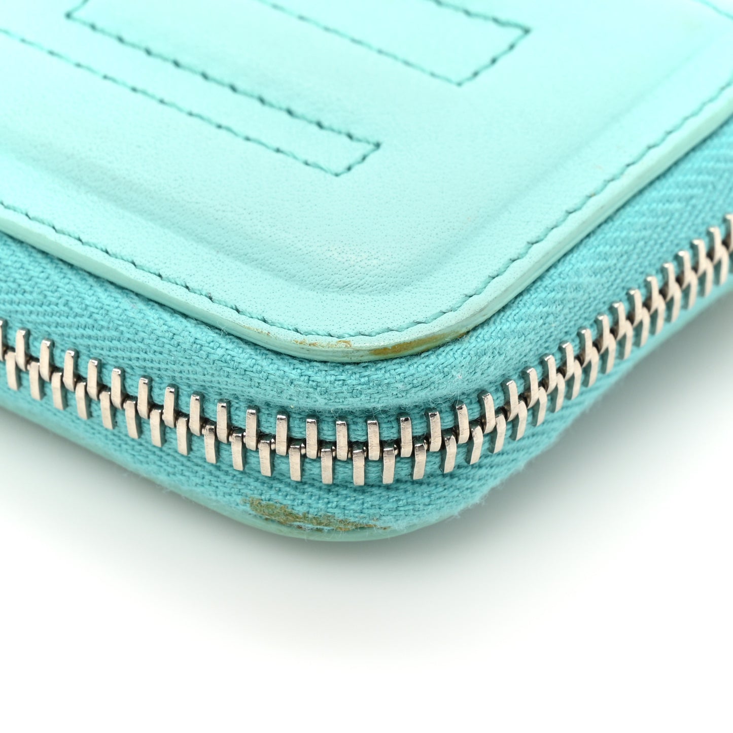Vitello Flamingo Mini Zip Around Wallet Tiffany