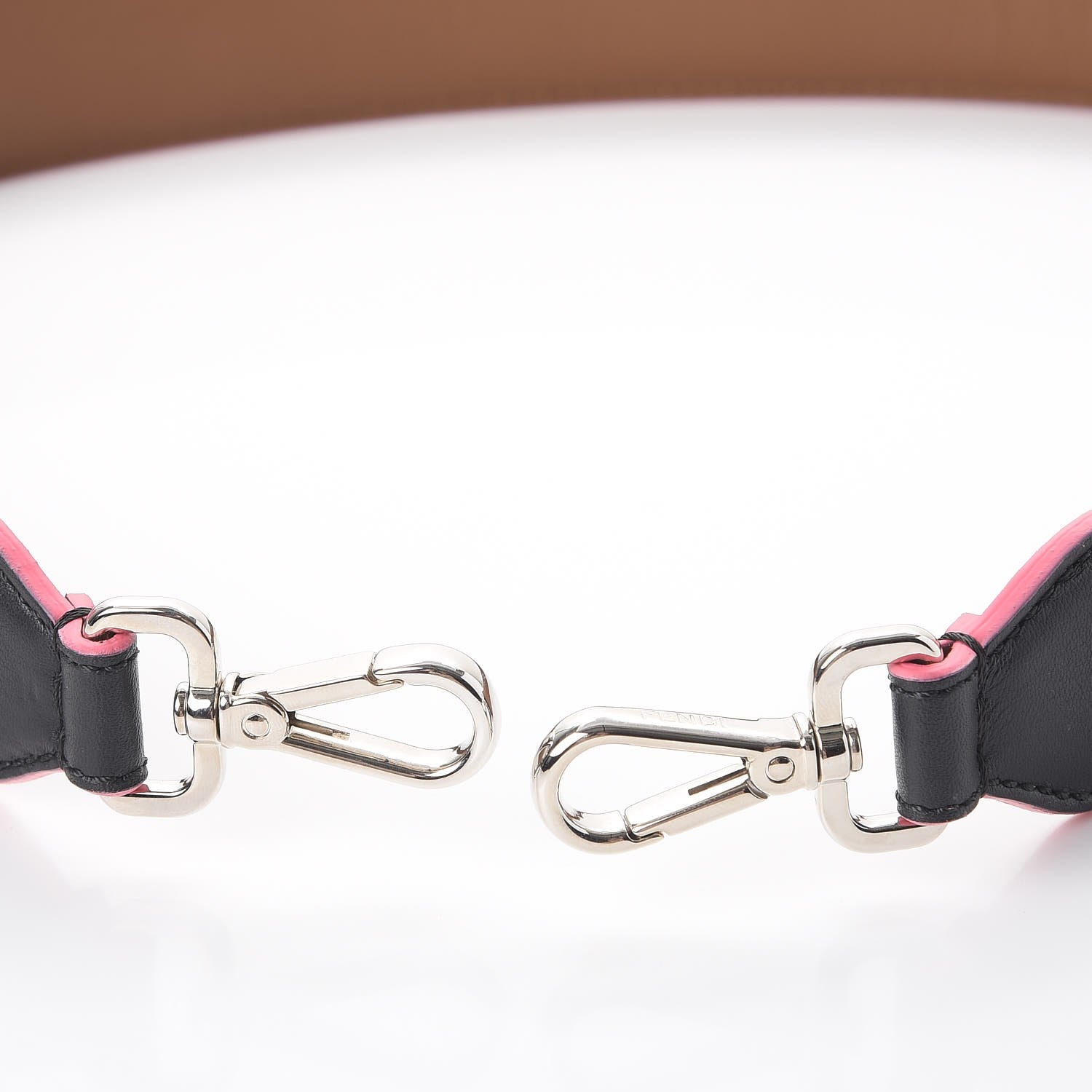 Fendi Vitello Dolce Plexiglass Bi-Color Studded Strap You Black Brownie Multicolor 6 of 6