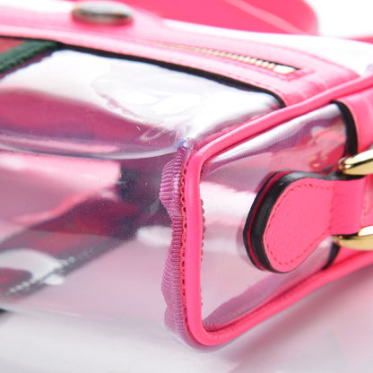 Gucci Vinyl Web Mini Ophidia Transparent Shoulder Bag Fluorescent Fuchsia 9 of 9
