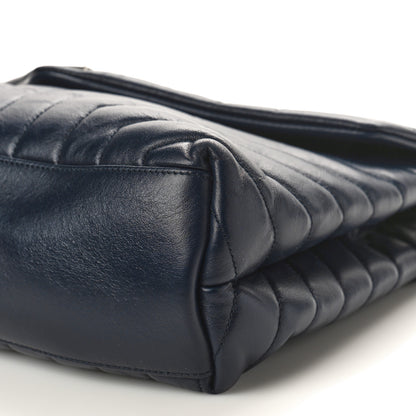 Saint Laurent Calfskin Y Quilted Monogram Medium Loulou Chain Satchel Denim Blue 10 of 10