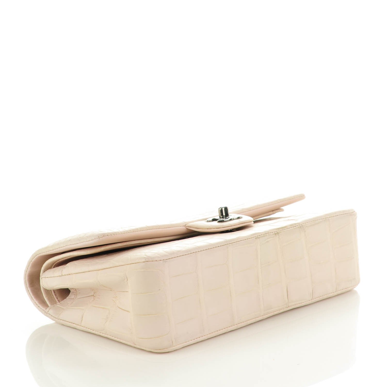 Chanel Matte Alligator Medium Double Flap Light Pink 4 of 9