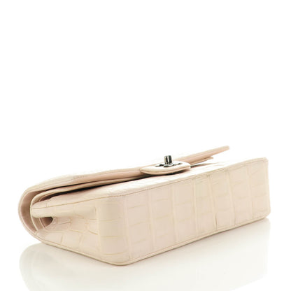 Chanel Matte Alligator Medium Double Flap Light Pink 4 of 9