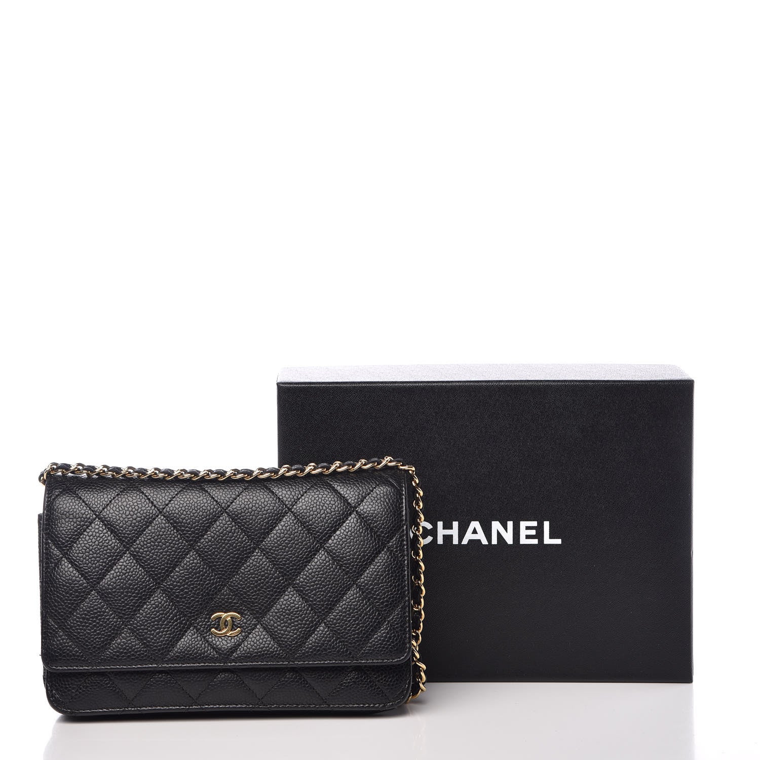 Chanel Caviar Quilted Wallet On Chain WOC Black 10 of 10