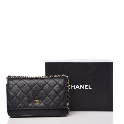 Chanel Caviar Quilted Wallet On Chain WOC Black 10 of 10
