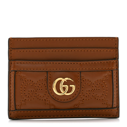 Gucci Calfskin GG Matelasse Card Holder Cuir 1 of 7