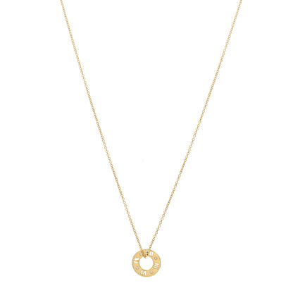 Tiffany 18K Yellow Gold Diamond Atlas Pierced Pendant Necklace 1 of 5
