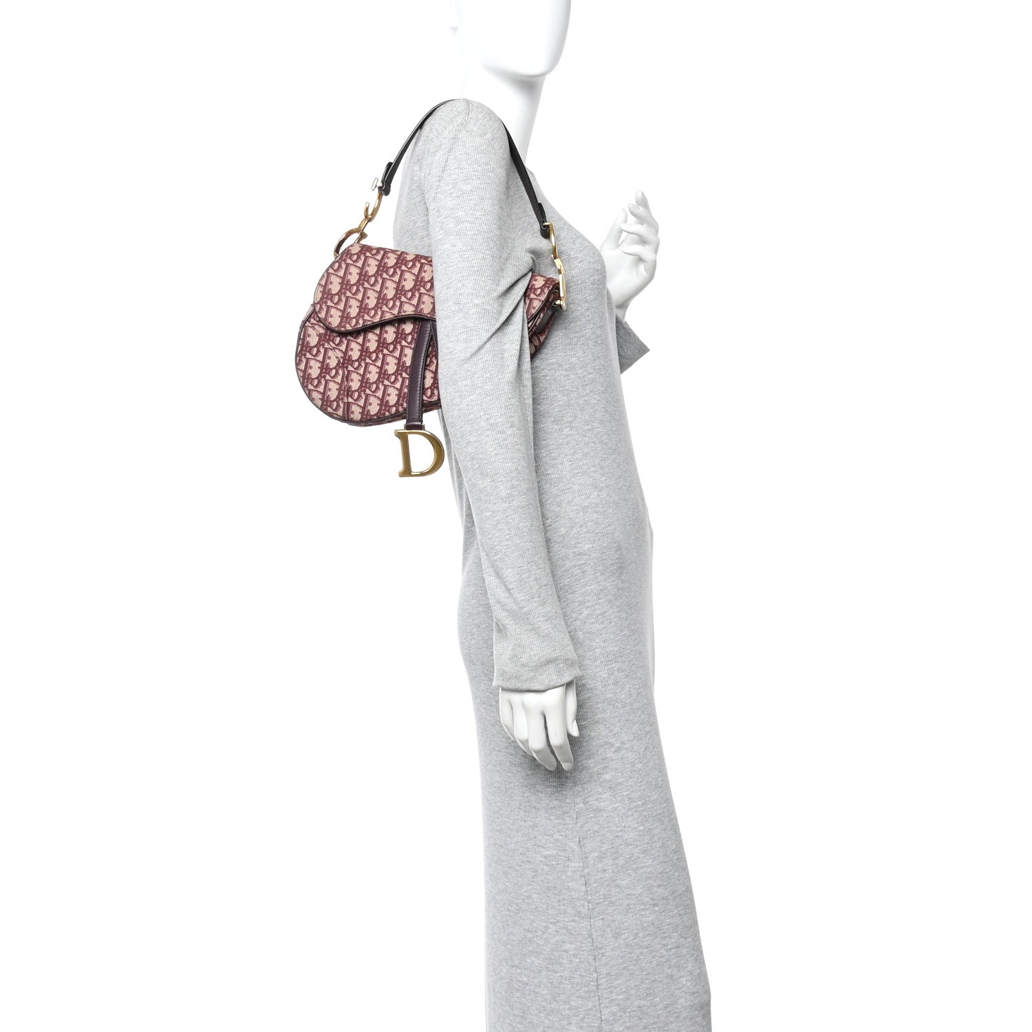 Christian Dior Oblique Saddle Bag Burgundy 2 of 13
