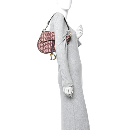 Christian Dior Oblique Saddle Bag Burgundy 2 of 13