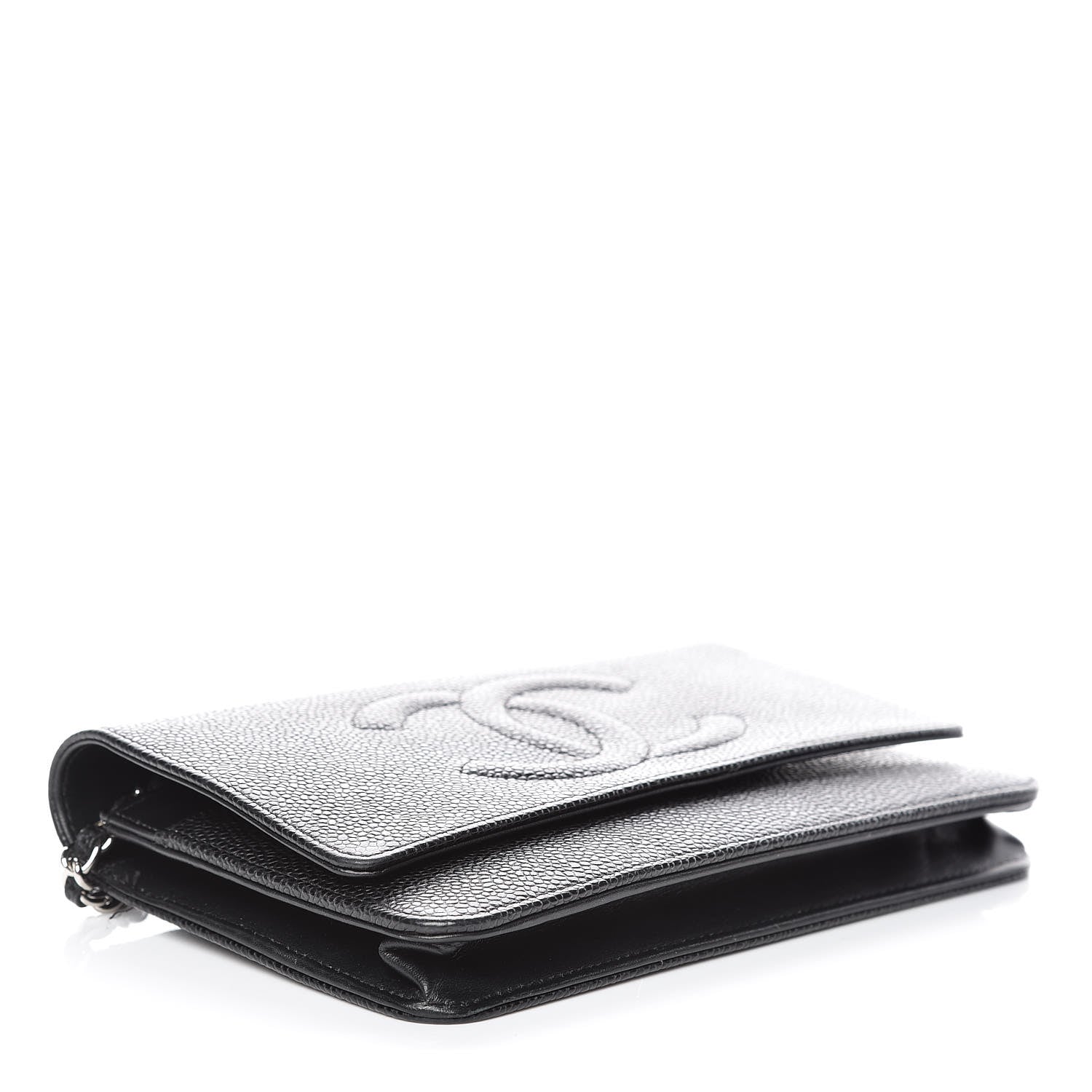 Chanel Caviar Timeless CC Wallet On Chain WOC Black 4 of 14