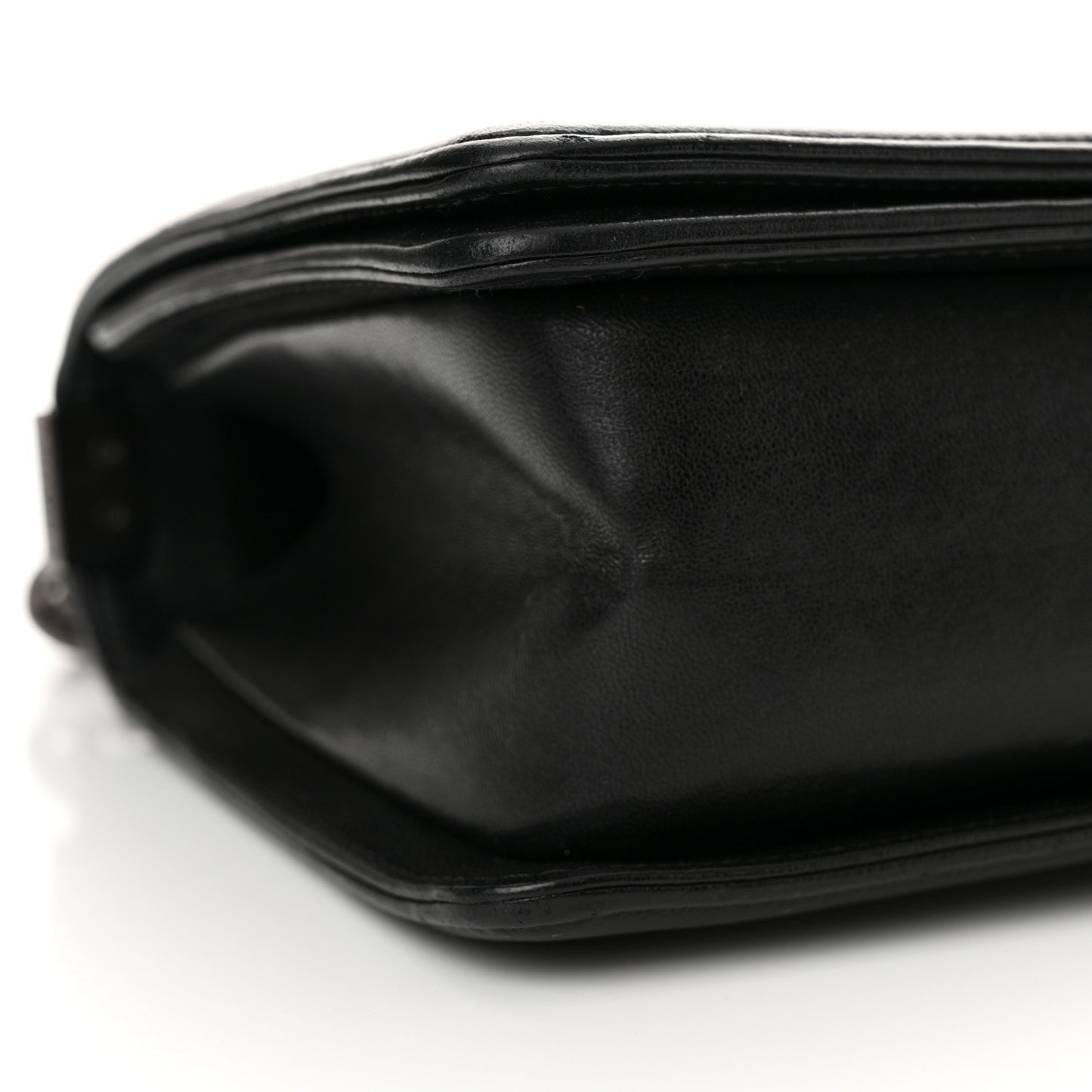 Lambskin Quilted Medium Boy Flap Black