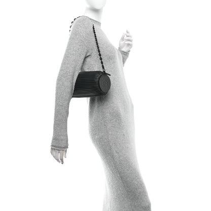 Loewe Lambskin Pleated Bracelet Pouch Chain Shoulder Bag Black 2 of 12