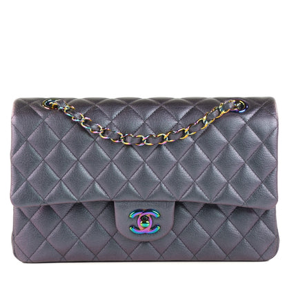 Chanel Iridescent Goatskin Quilted Medium Flap Purple 1 of 9