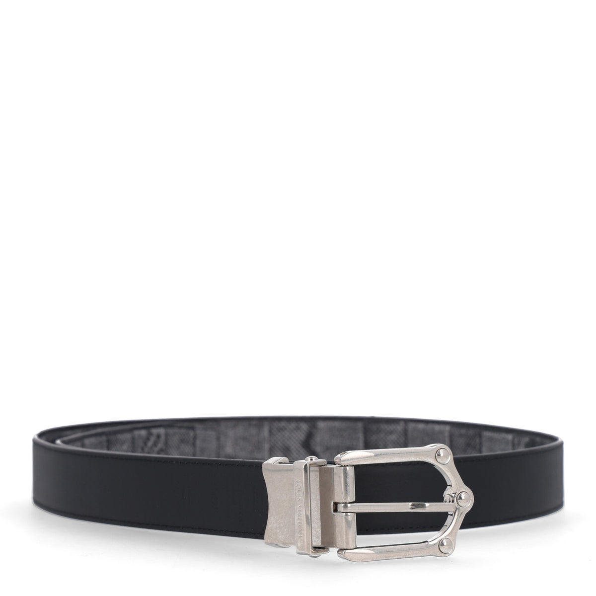 Damier Frog 30mm Reversible Belt 100 40 Black Grey