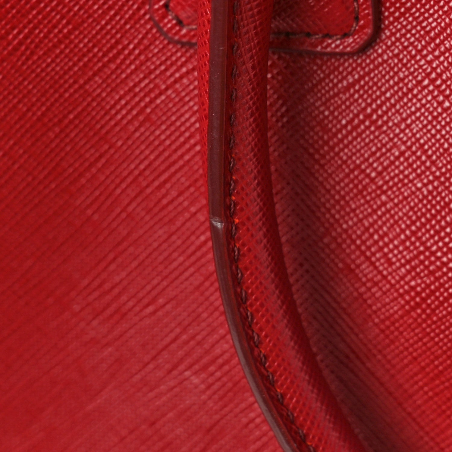 Prada Saffiano Lux Large Tote Fuoco 10 of 11