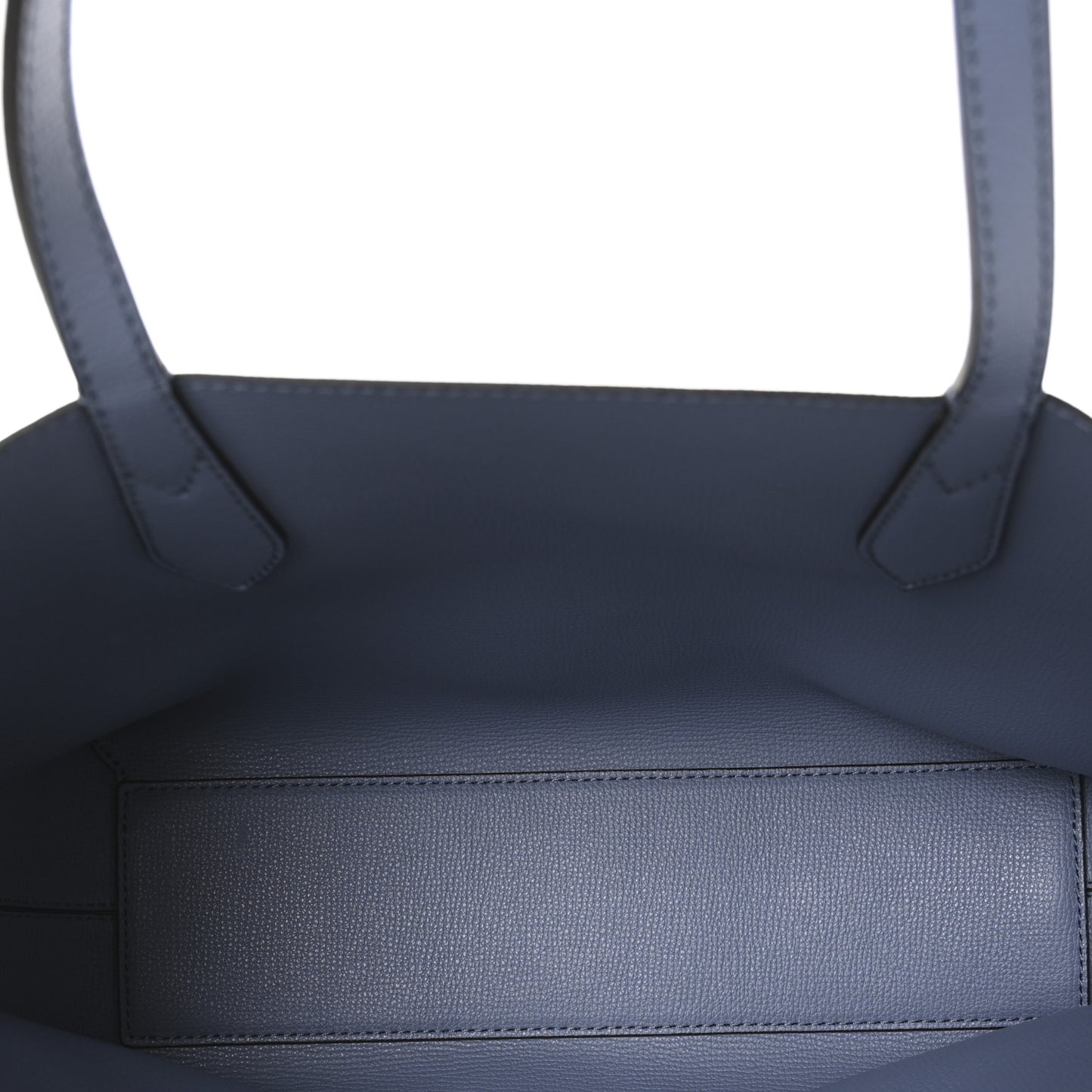 Calfskin Haymarket Check Small Reversible Tote Slate Blue