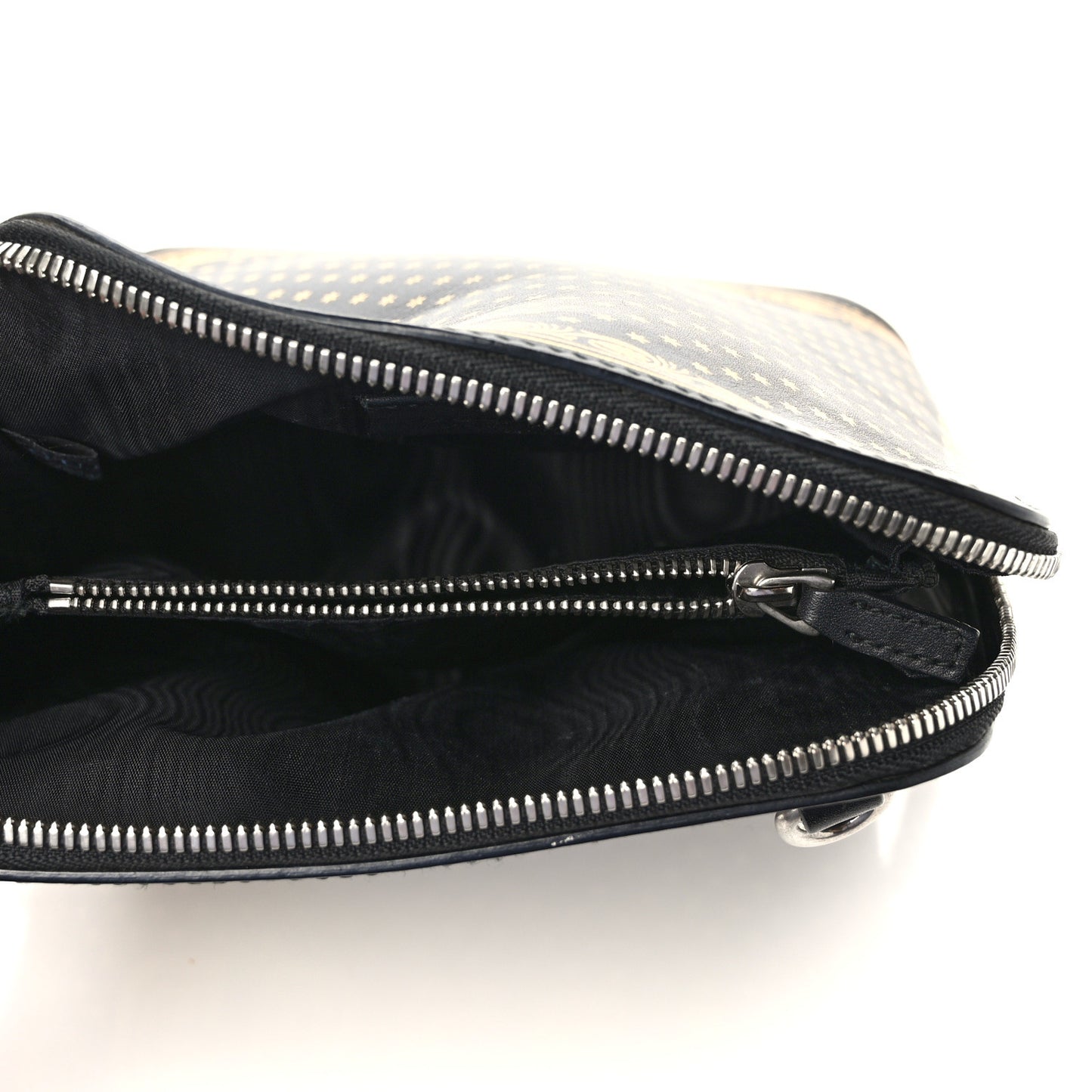 X SEGA Calfskin GUCCY Stars Mini Dome Shoulder Bag Black Gold