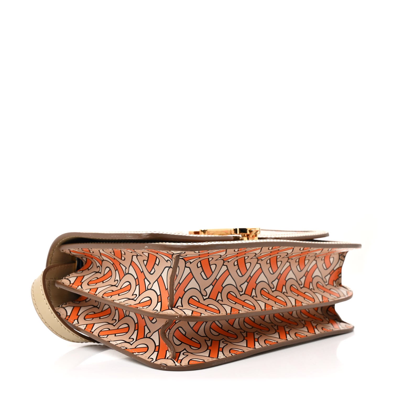 Burberry Calfskin Monogram Small TB Bag Bright Orange 4 of 15