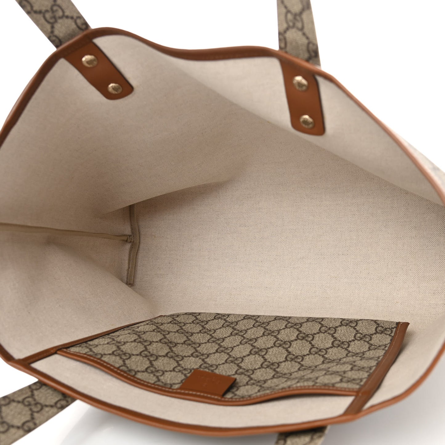GG Plus Monogram Medium Signature Web Loop Tote Brown