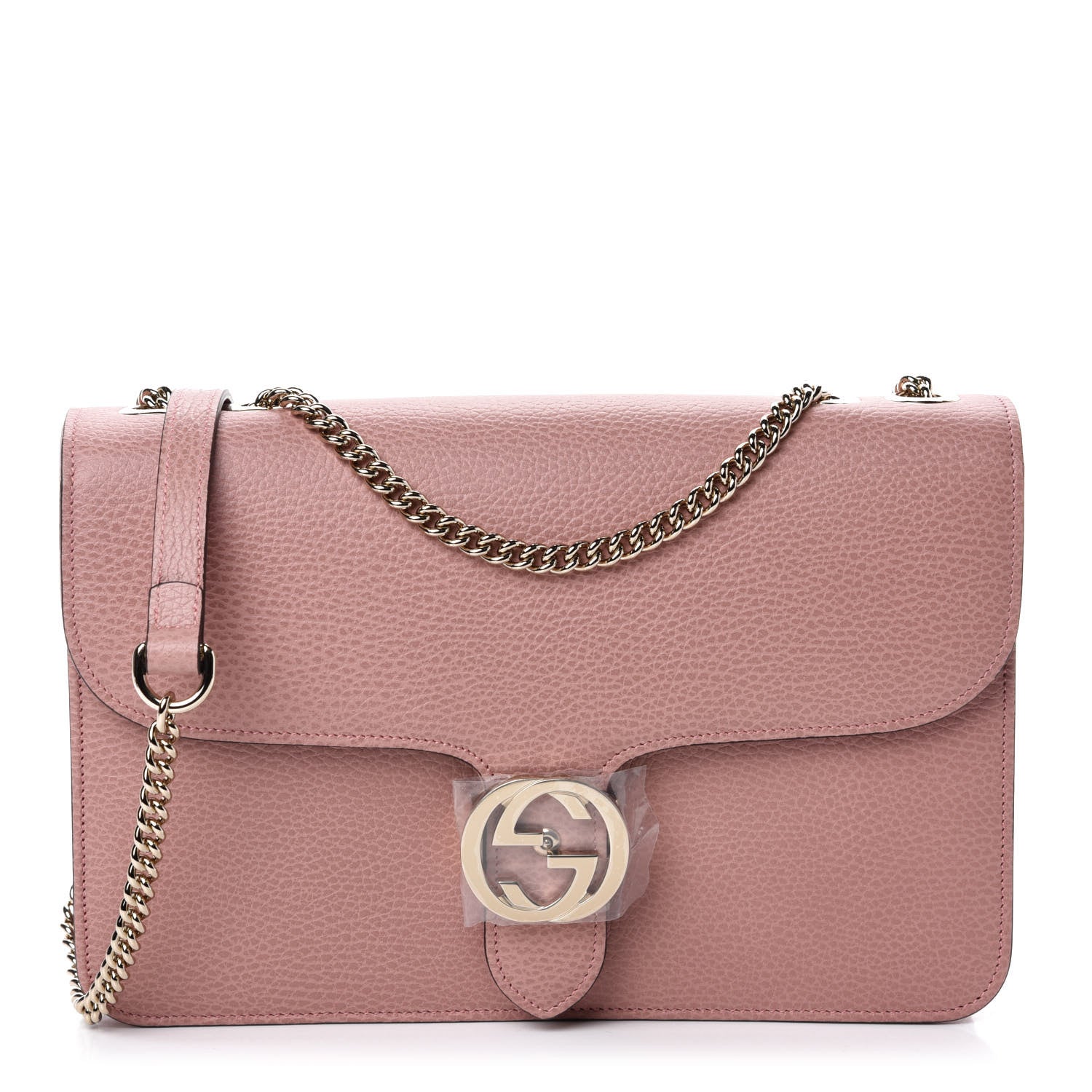 Gucci Dollar Calfskin Interlocking G Shoulder Bag Soft Pink 1 of 10