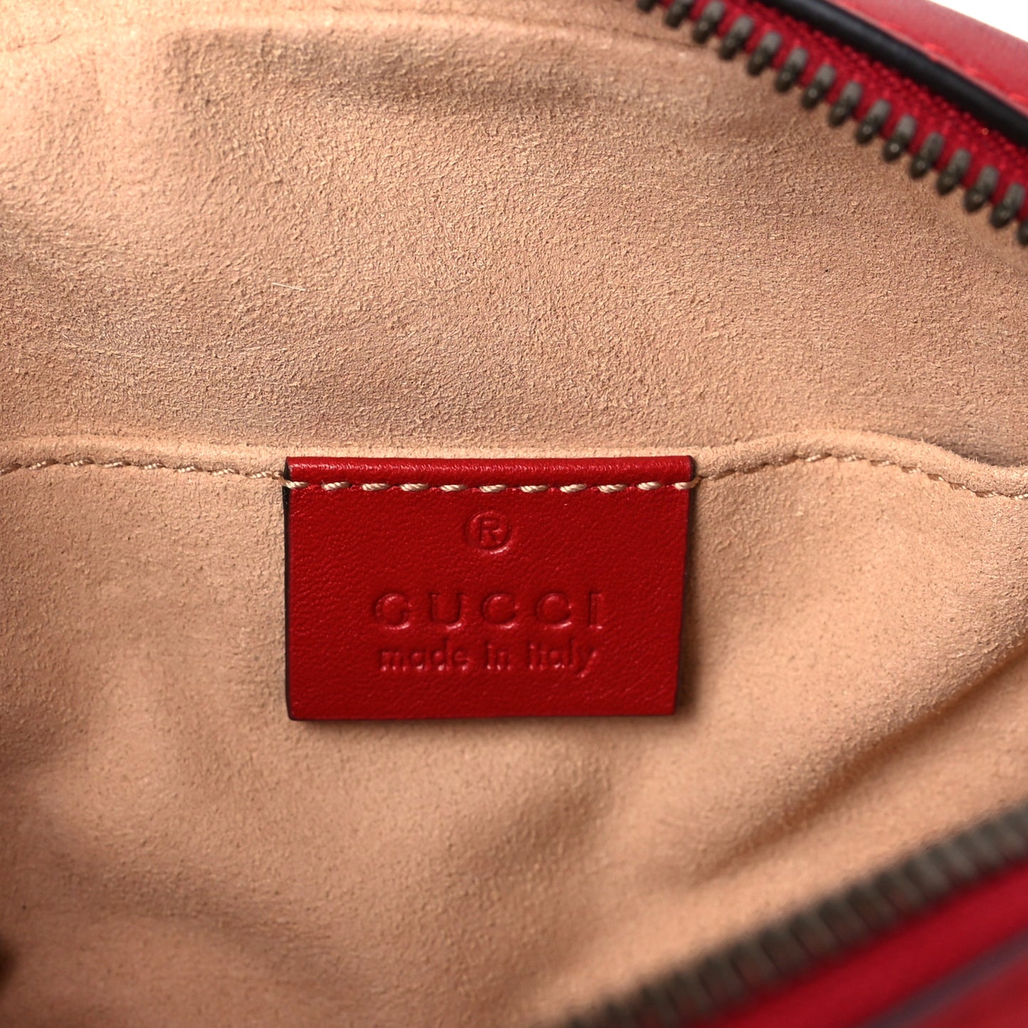 Calfskin Matelasse GG Marmont Belt Bag 85 34 Hibiscus Red