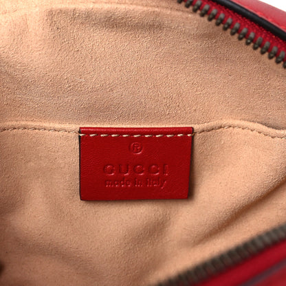 Gucci Calfskin Matelasse GG Marmont Belt Bag 85 34 Hibiscus Red 6 of 10