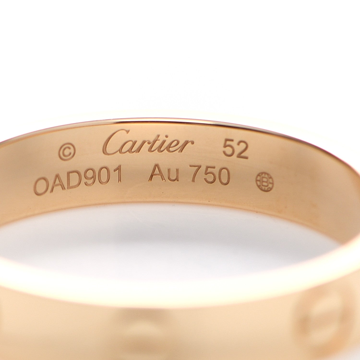 Cartier 18K Yellow Gold 3.5mm LOVE Wedding Band Ring 52 6 4 of 5