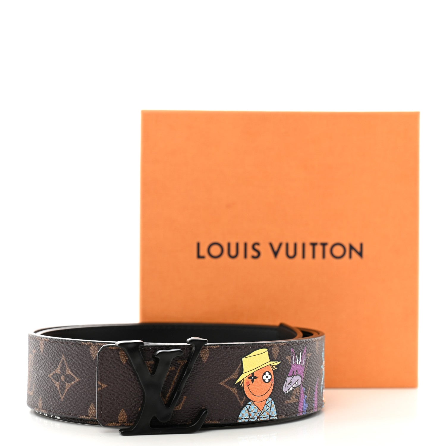 Louis Vuitton Calfskin Monogram 40mm LV Friends Belt 100 40 Black 6 of 6