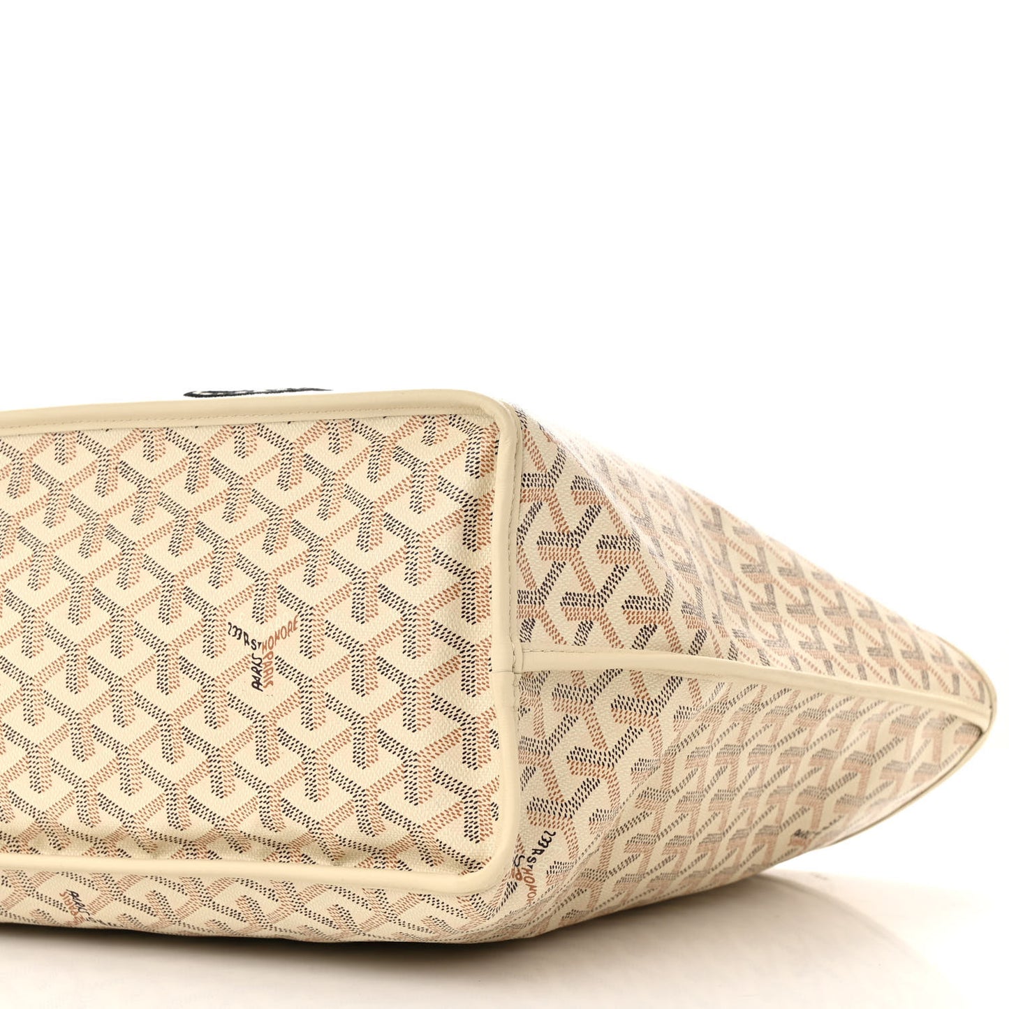 Goyardine Embroidered Seahorse Reversible Anjou PM Sand
