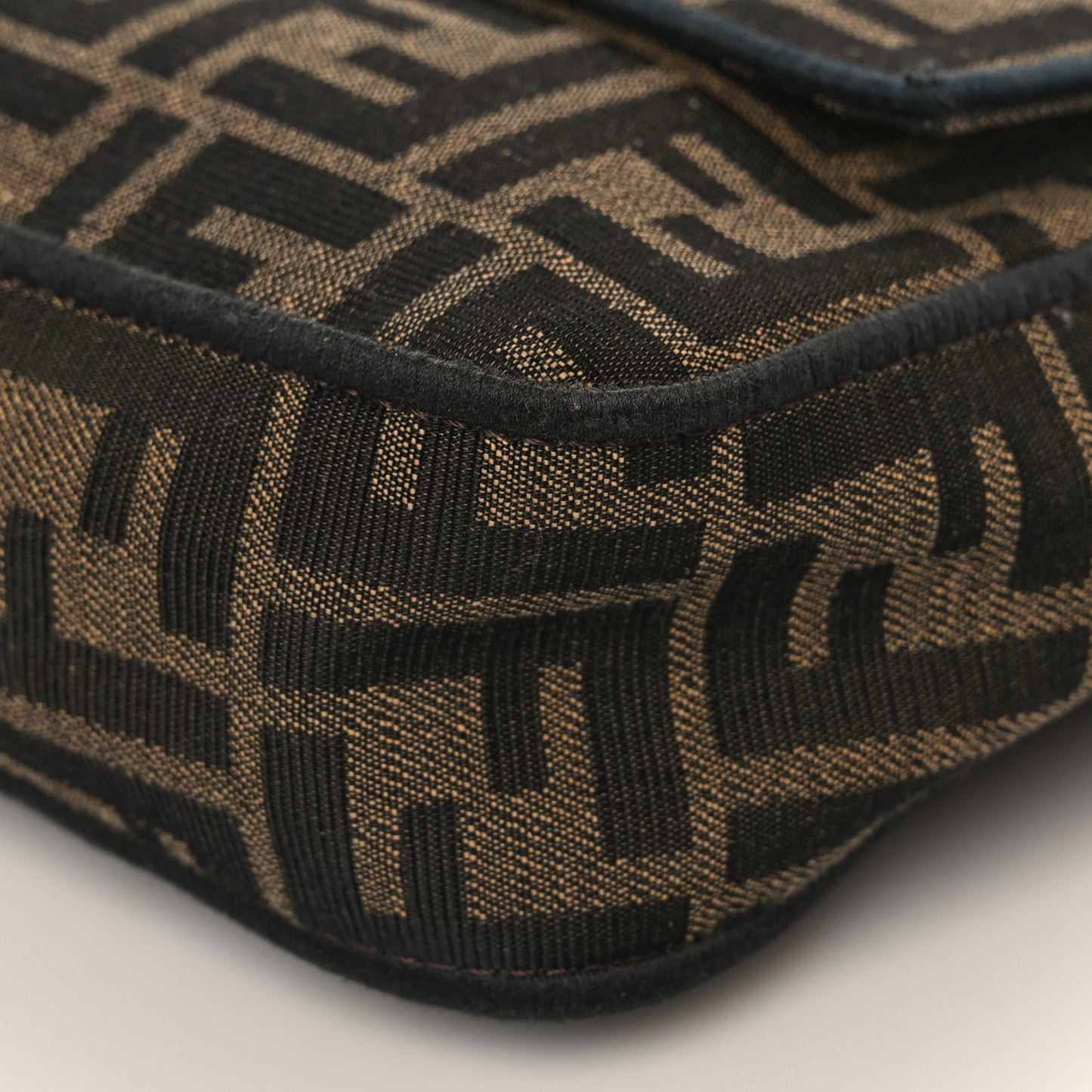 Fabric Jacquard FF 1974 Medium Baguette Tobacco Moro Black