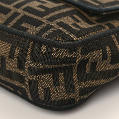 Fendi Fabric Jacquard FF 1974 Medium Baguette Tobacco Moro Black 10 of 10