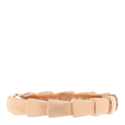 Bulgari 18K Rose Gold Serpenti Viper Band Ring 54 6.75 1 of 7