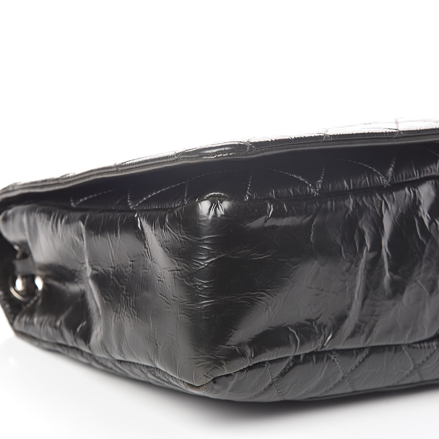 Chanel Glazed Calfskin Quilted CC Messenger Bag Black 9 of 10