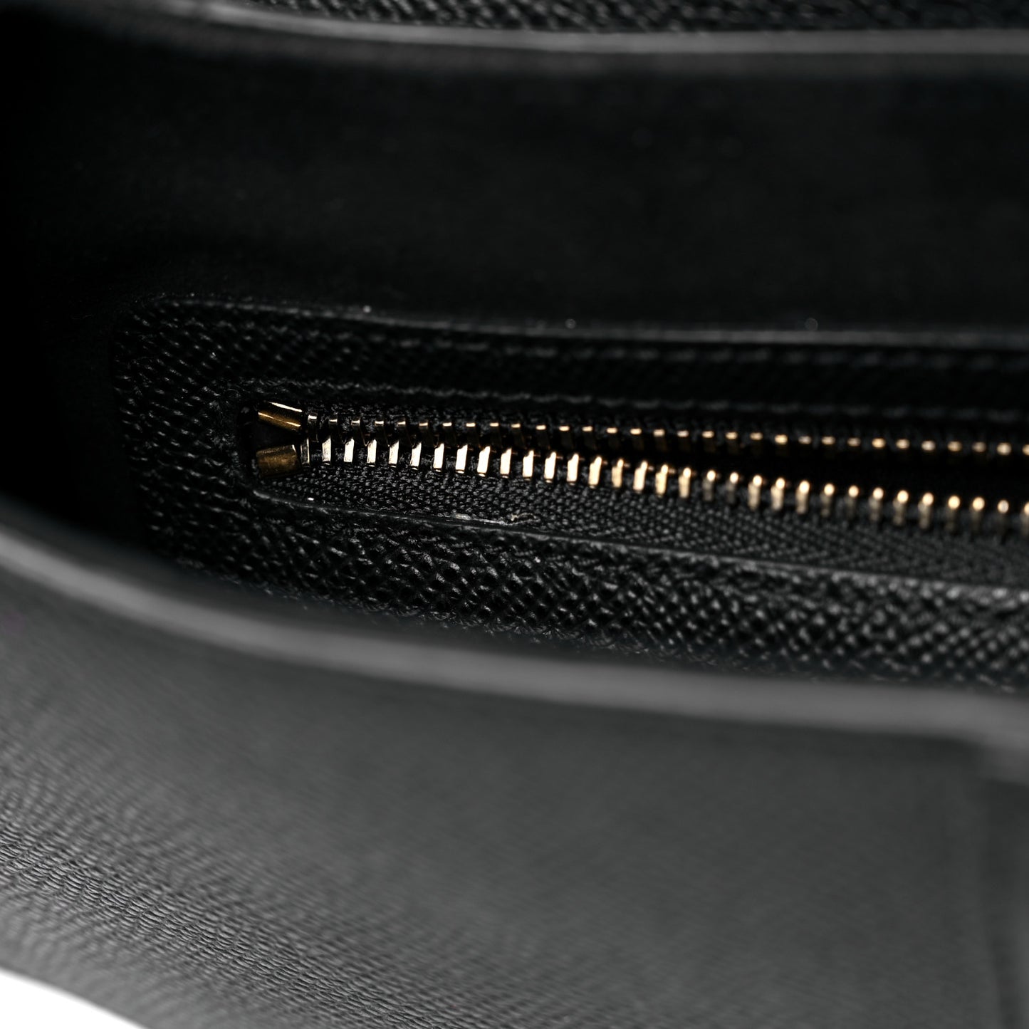 Grained Calfskin Saddle Bag Black