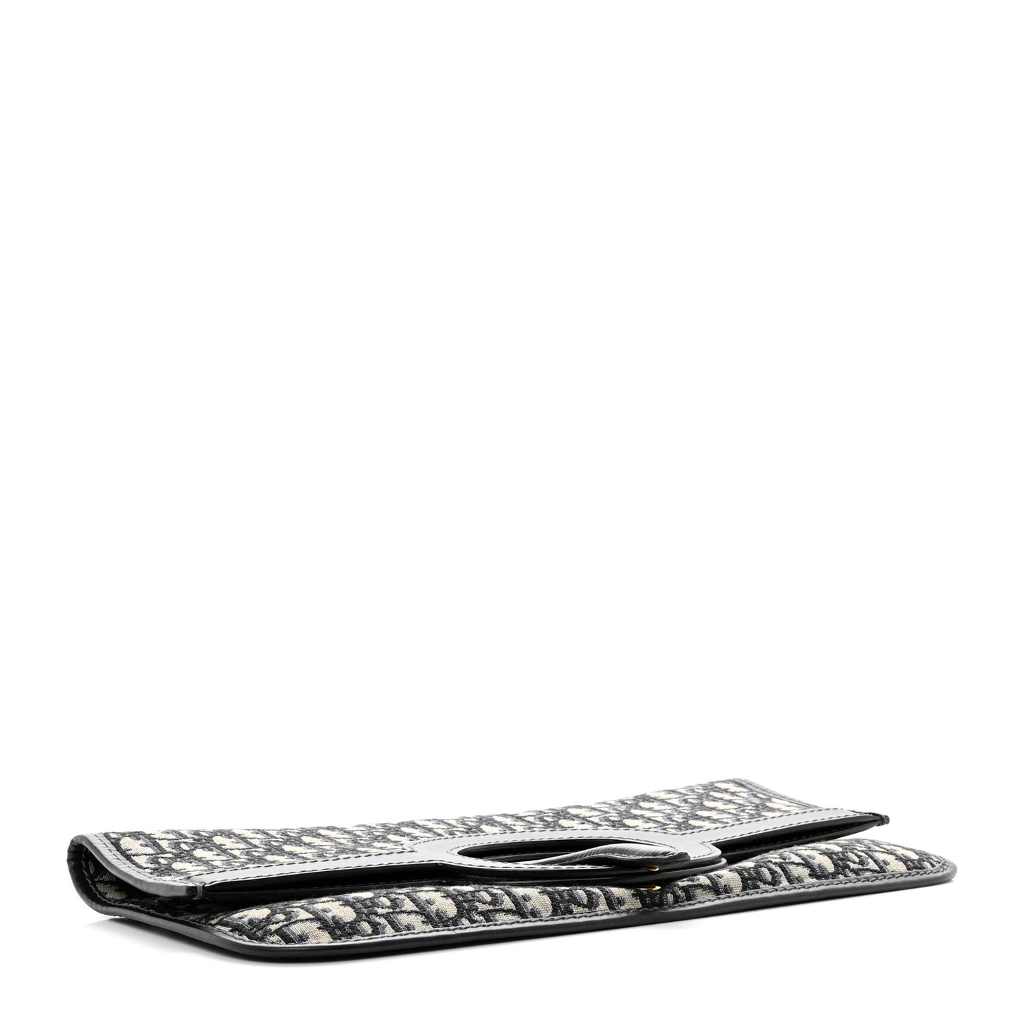 Oblique Fold Over Clutch Blue