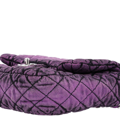 Chanel Washed Denim Quilted Small Denimpression Flap Violet Purple Black 11 of 11