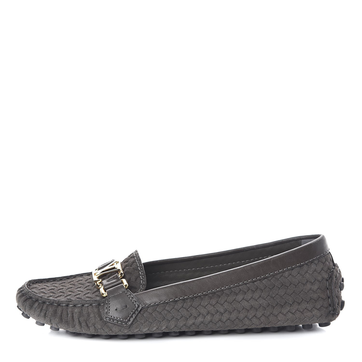 Louis Vuitton Woven Suede Oxford Loafers 39 Brown 1 of 7