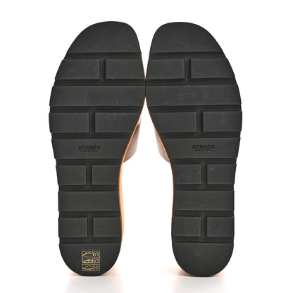 Hermes Calfskin Suede Goatskin Eze 30 Sandals 41 Naturel 5 of 9