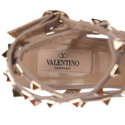 Valentino Garavani Patent Nappa Rockstud Ankle Strap 65mm Pumps 37.5 Rosso Valentino Poudre 6 of 7