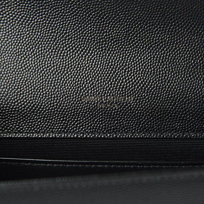 Saint Laurent Grain De Poudre Small Monogram Kate Satchel Black 6 of 10