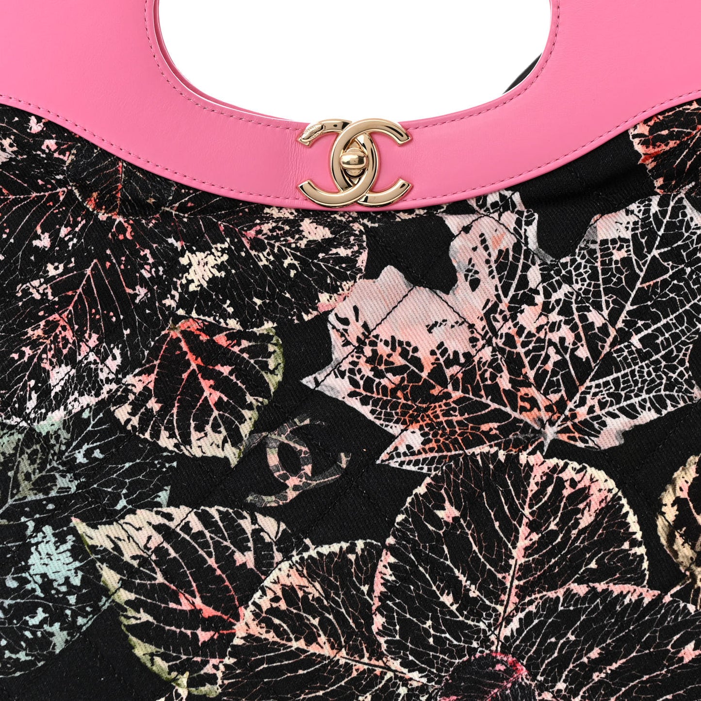 Calfskin Canvas Printed Medium 31 Shopping Bag Pink