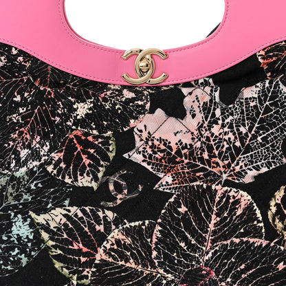 Chanel Calfskin Canvas Printed Medium 31 Shopping Bag Pink 8 of 10