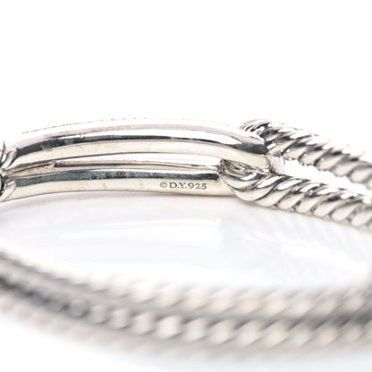 David Yurman Sterling Silver Diamond Pave 10mm Single Loop Labyrinth Bracelet 4 of 5