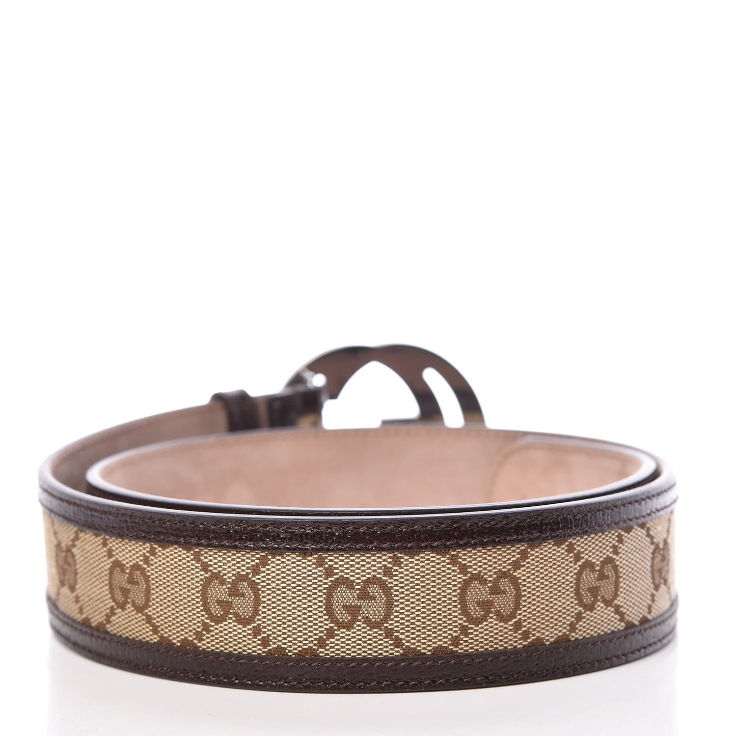 Monogram Interlocking G Belt 80 32 Dark Brown